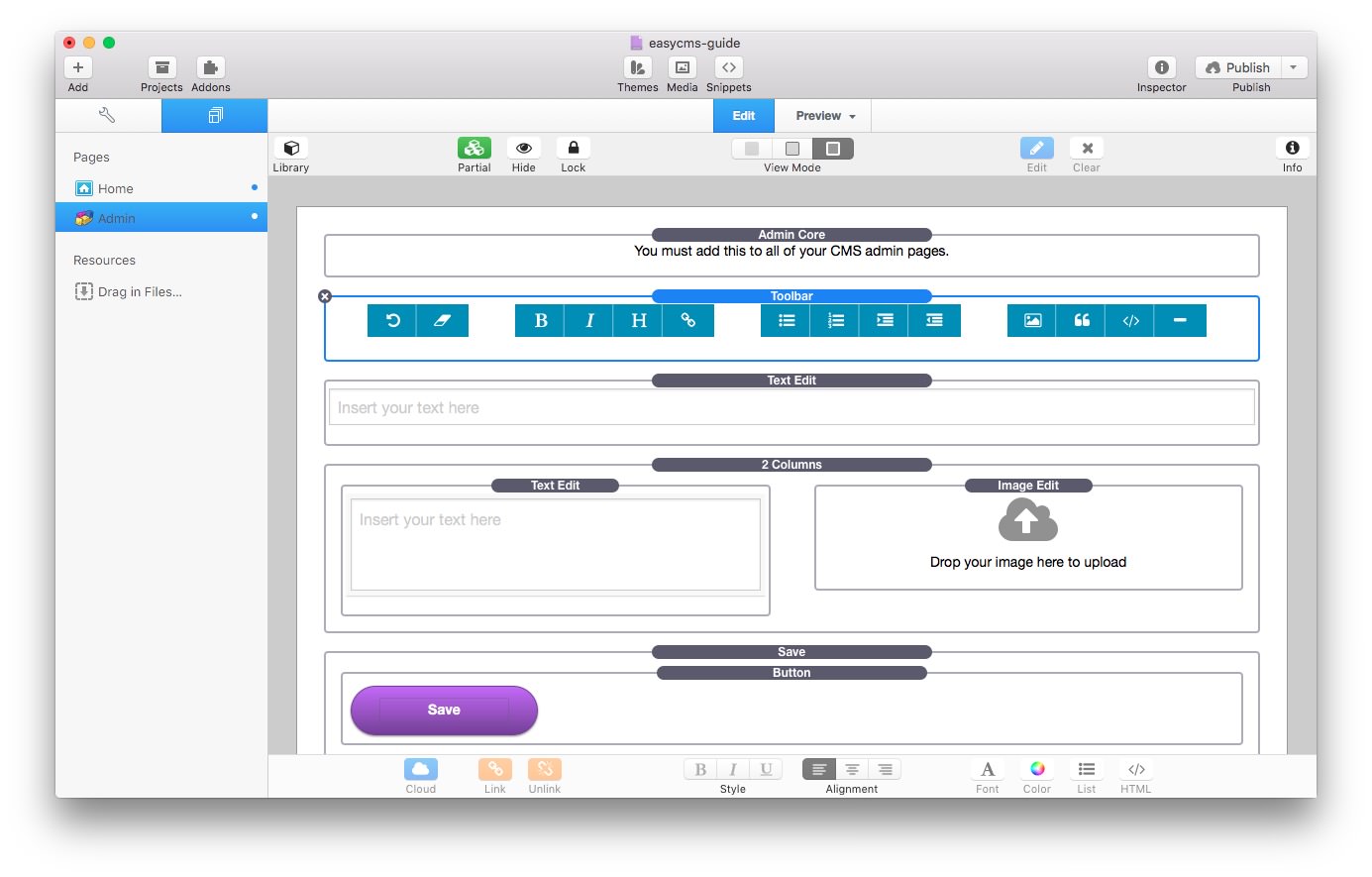 Easy CMS Guide